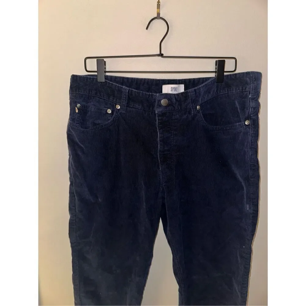 Spoke Blue Corduroy Cord Fives Build A 36 Pants Mens